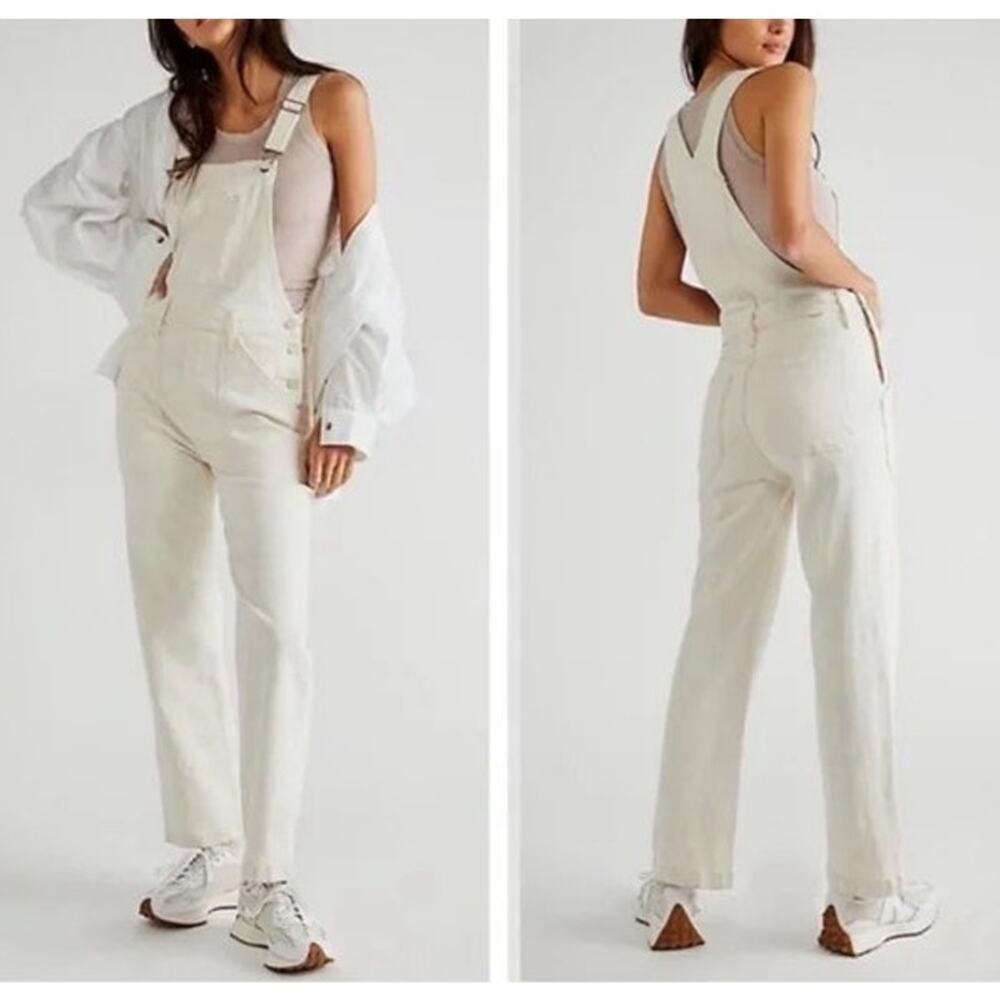 Mother Superior The Patch Pocket Overall Ankle Fray Act Natural Straight Denim